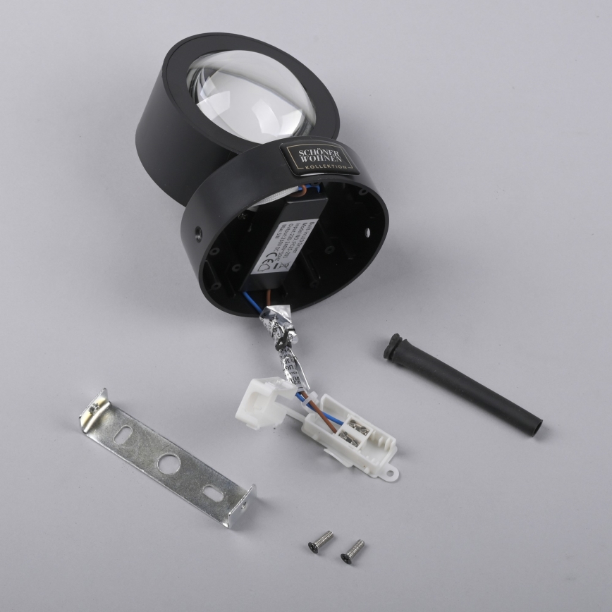 Schöner Wohnen 19331-18 - LED-seinävalaisin CHIA 2xLED/2W/230V musta