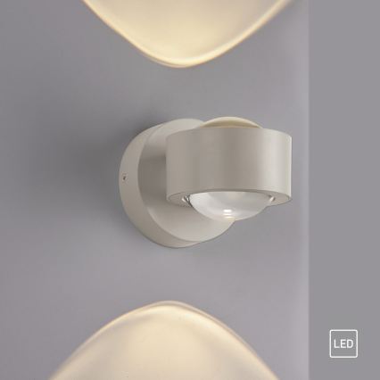 Schöner Wohnen 19331-39 - LED-seinävalaisin CHIA 2xLED/2W/230V harmaa