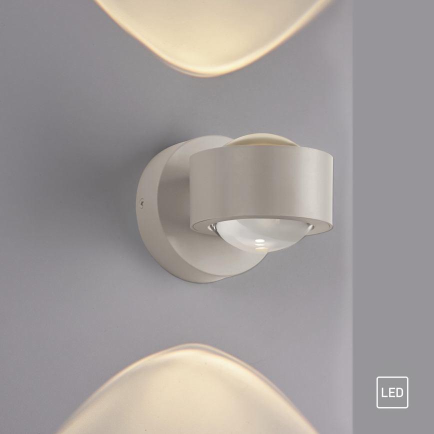 Schöner Wohnen 19331-39 - LED-seinävalaisin CHIA 2xLED/2W/230V harmaa