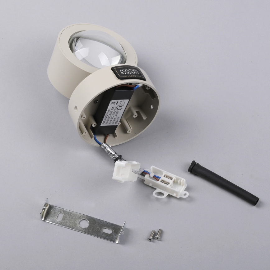 Schöner Wohnen 19331-39 - LED-seinävalaisin CHIA 2xLED/2W/230V harmaa