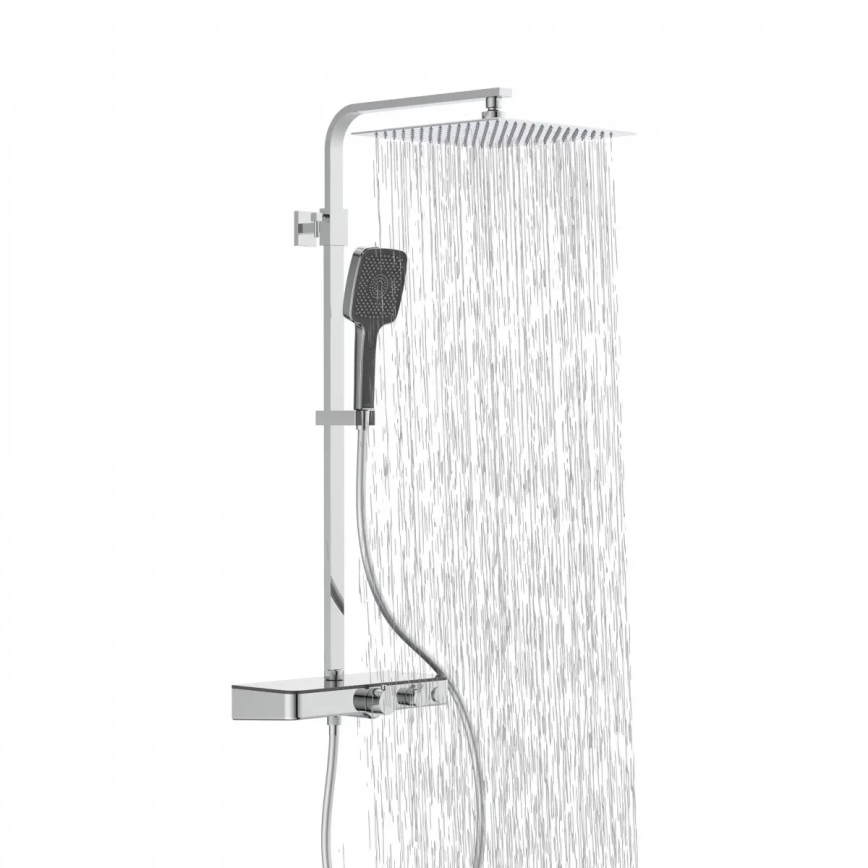 Schütte 60531 - OCEAN termostaattinen suihkusarja, kiiltävä kromi/antrasiitti