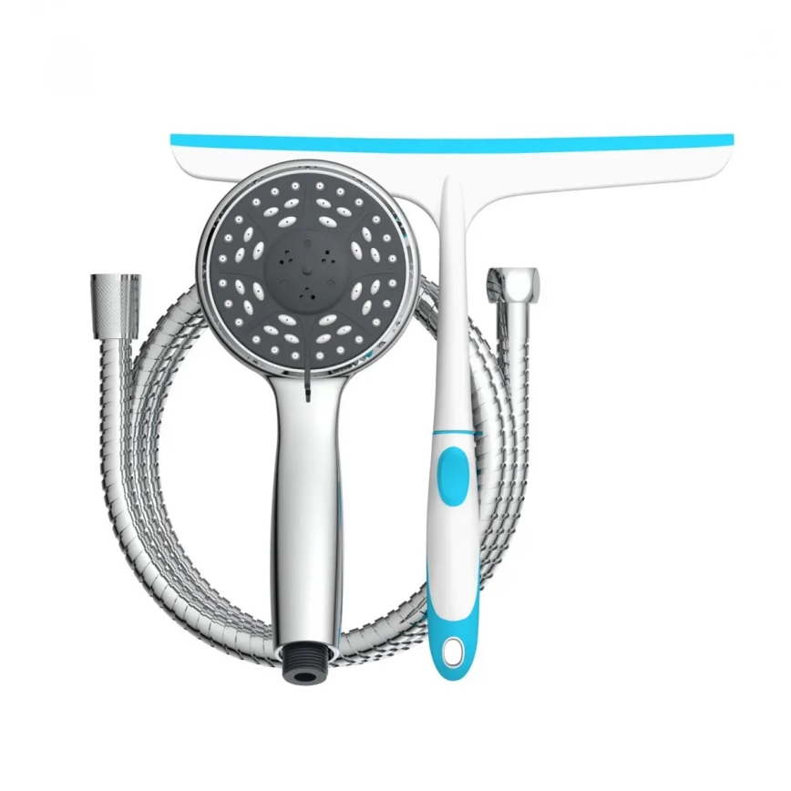 Schütte 64197 - Suihkusetti, kiiltävä kromipinta + lasinpyyhin