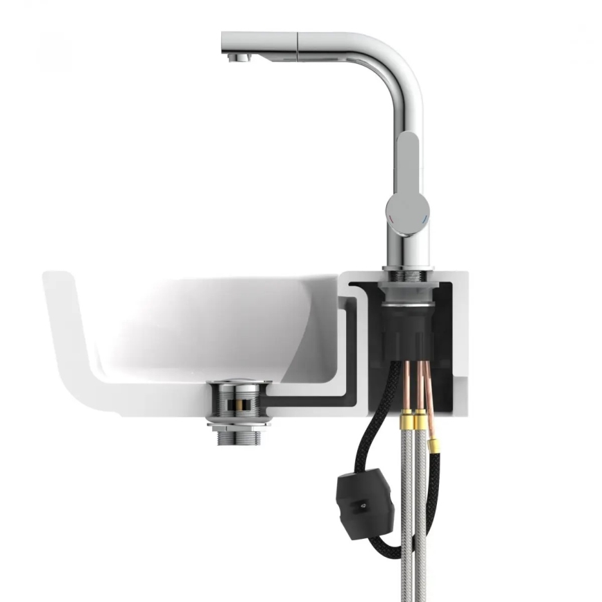 Schütte 79710 - Keittiöhana ulosvedettävällä suihkupäällä LONDON kiiltävä kromi