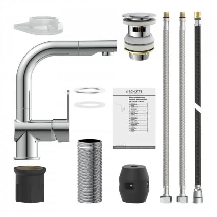 Schütte 79710 - Keittiöhana ulosvedettävällä suihkupäällä LONDON kiiltävä kromi