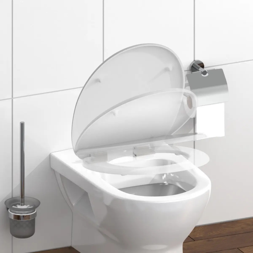 Schütte 82100-A - valkoinen duroplastinen WC-istuinkansi SoftClose