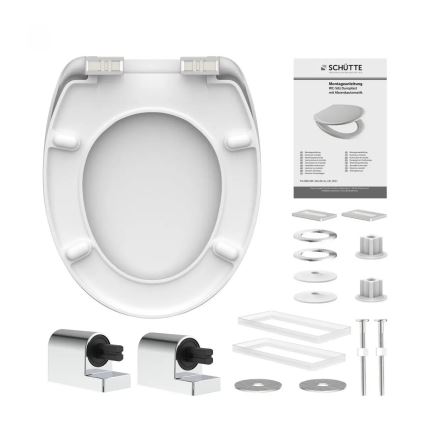 Schütte 82100-A - valkoinen duroplastinen WC-istuinkansi SoftClose