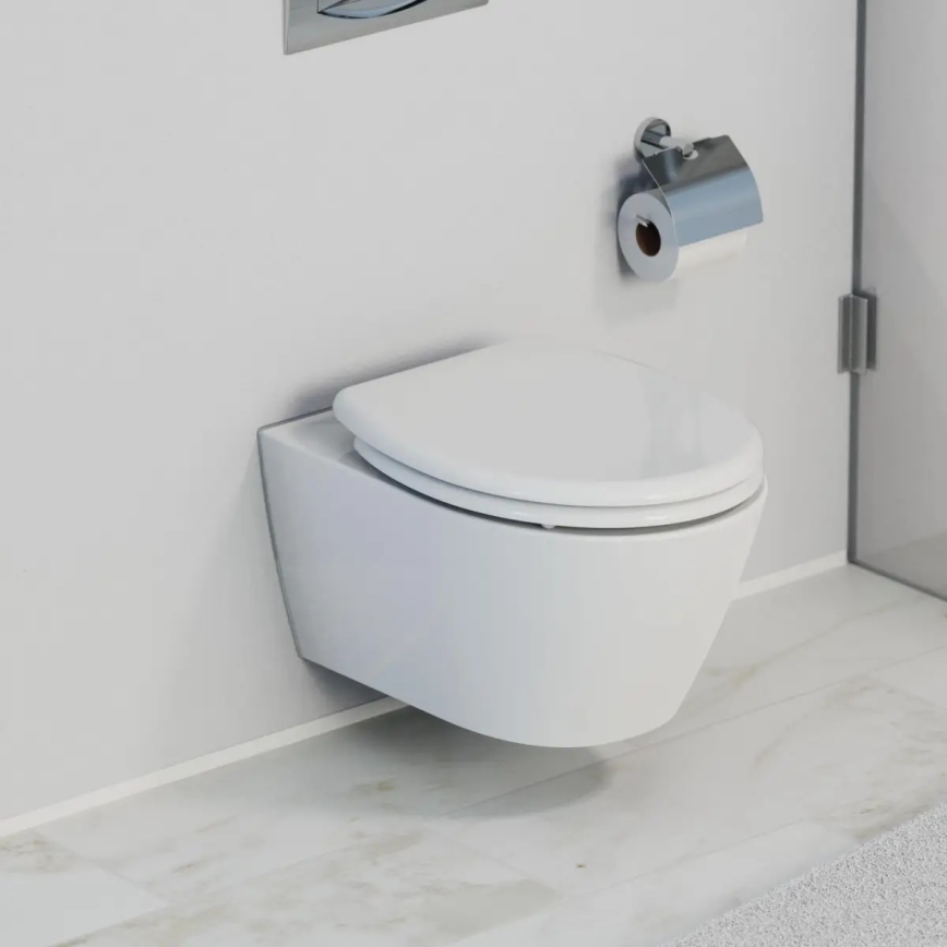 Schütte 82300-A - WC-istuimen kansi, valkoinen, pehmeästi sulkeutuva (SoftClose), duroplasti