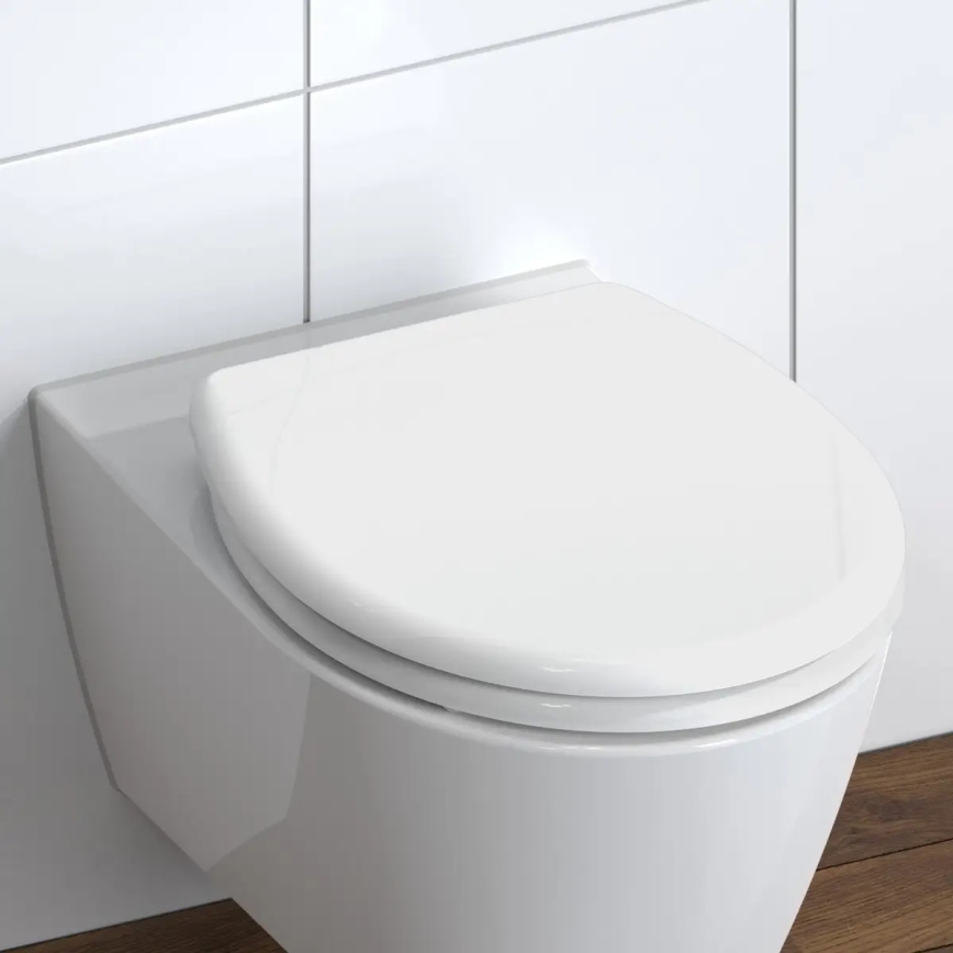 Schütte 82300-A - WC-istuimen kansi, valkoinen, pehmeästi sulkeutuva (SoftClose), duroplasti