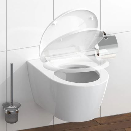 Schütte 82300-A - WC-istuimen kansi, valkoinen, pehmeästi sulkeutuva (SoftClose), duroplasti