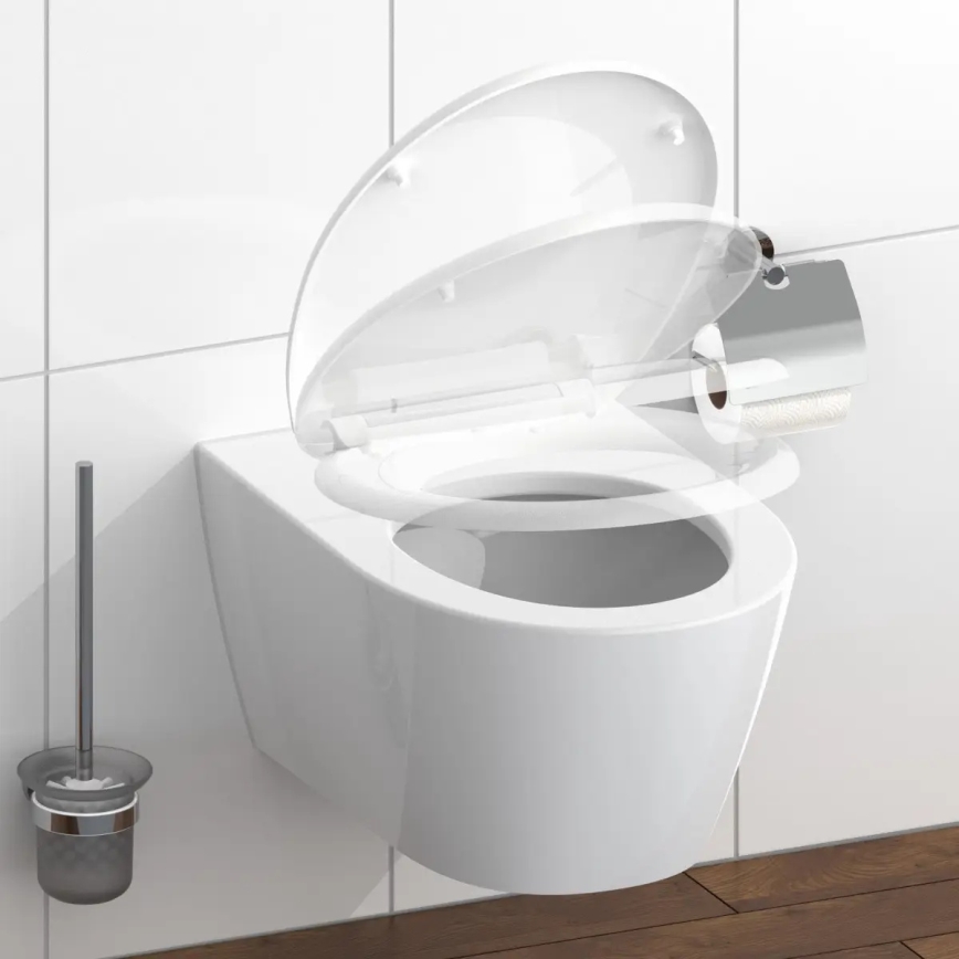 Schütte 82300-A - WC-istuimen kansi, valkoinen, pehmeästi sulkeutuva (SoftClose), duroplasti