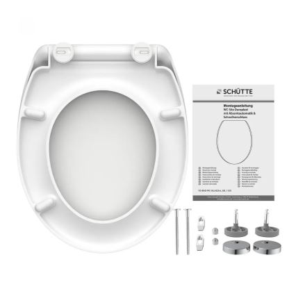 Schütte 82300-A - WC-istuimen kansi, valkoinen, pehmeästi sulkeutuva (SoftClose), duroplasti