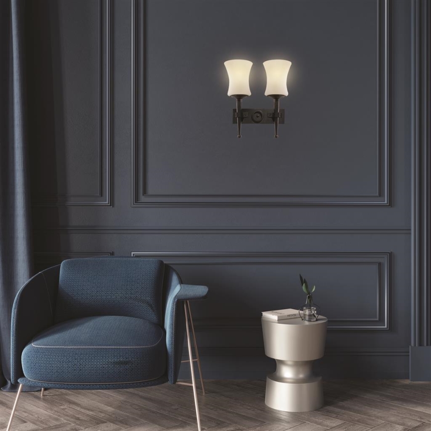 Searchlight - CARTWHEEL-seinävalaisin 2xE27/60W/230V