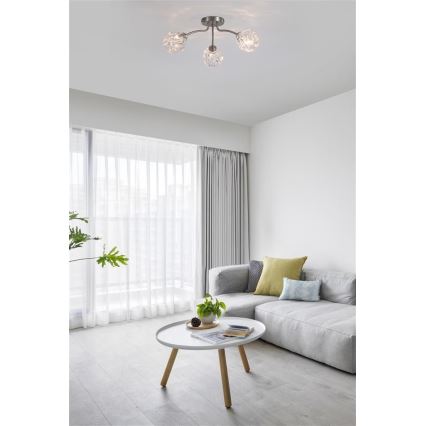 Searchlight - Pinta-asennettava kattovalaisin ASTRAL 3xG9/33W/230V mattakromi