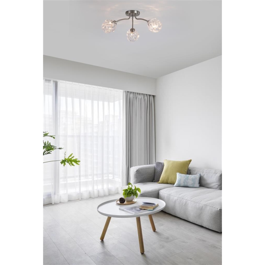 Searchlight - Pinta-asennettava kattovalaisin ASTRAL 3xG9/33W/230V mattakromi