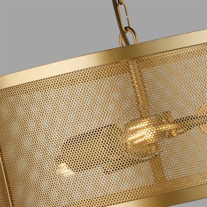 Searchlight - Kattokruunu ketjussa FISHNET 3xE27/60W/230V kultainen