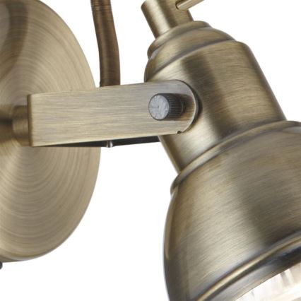 Searchlight - Seinävalaisin FOCUS 1xGU10/50W/230V messinki