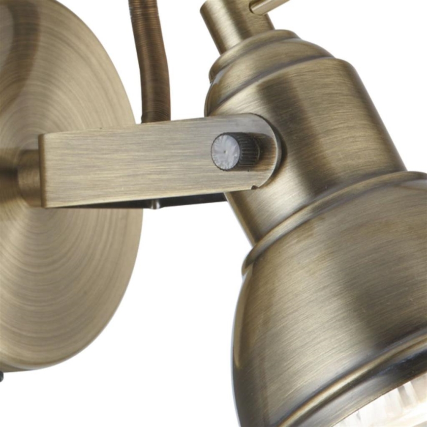 Searchlight - Seinävalaisin FOCUS 1xGU10/50W/230V messinki