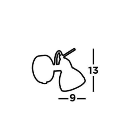 Searchlight - Seinäkohdevalo FOCUS 1xGU10/50W/230V musta