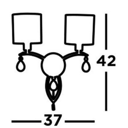 Searchlight Seinävalaisin ALBERTO 2xE14/60W/230V