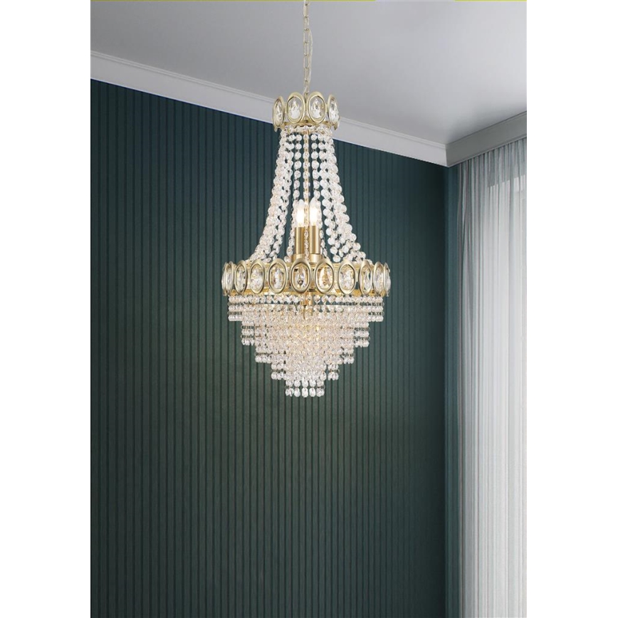 Searchlight - Ketjullinen kattokruunu LOUIS PHILLIPE 6xE14/60W/230V