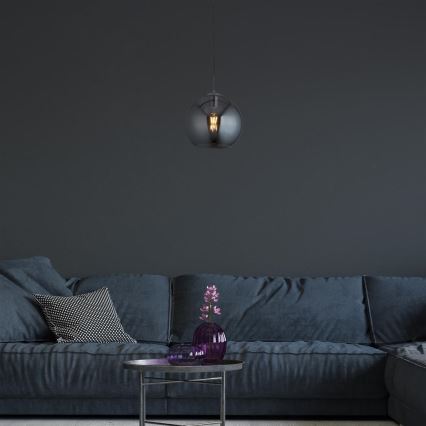 Searchlight 1621SM - Riippuvalaisin BALL 1xE27/60W/230V hopea