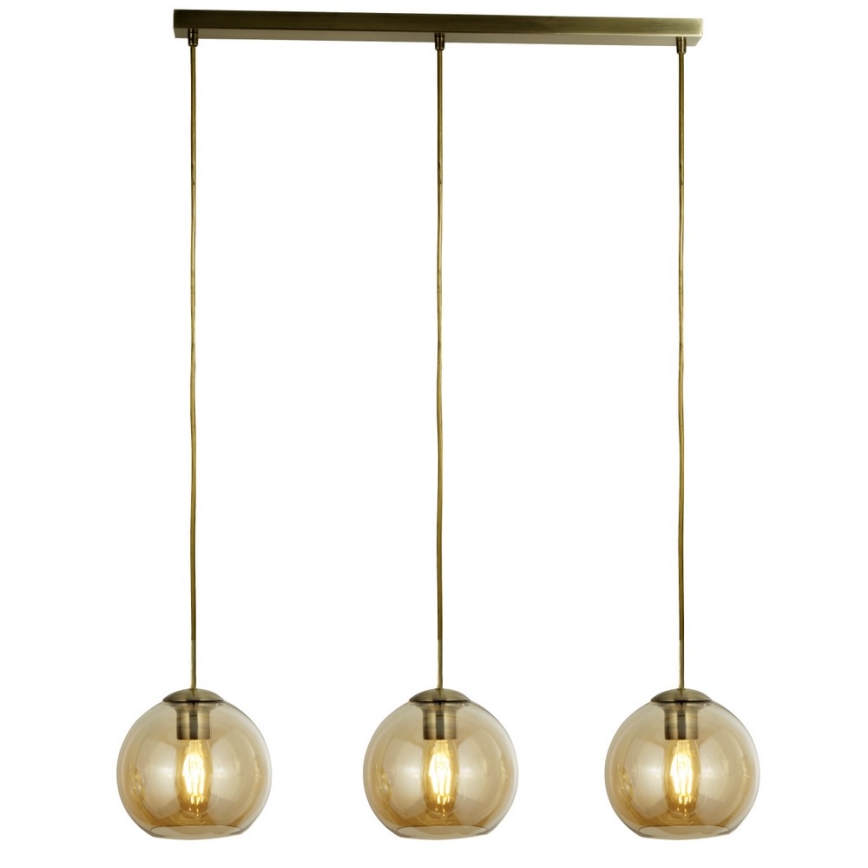 Searchlight - Kattokruunu narulla PENDANT 3xE27/40W/230V kultainen