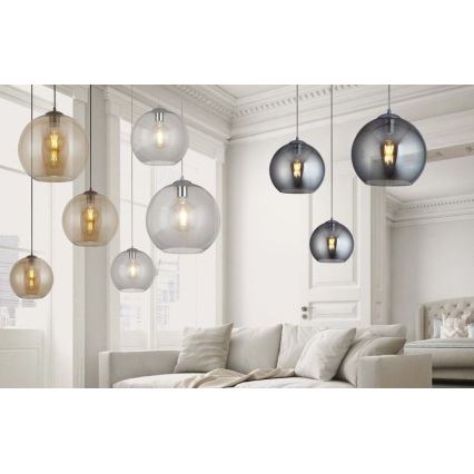 Searchlight - Kattokruunu narulla BALL 1xE27/60W/230V musta