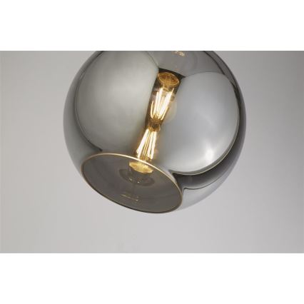 Searchlight - Kattokruunu narulla BALL 1xE27/60W/230V musta