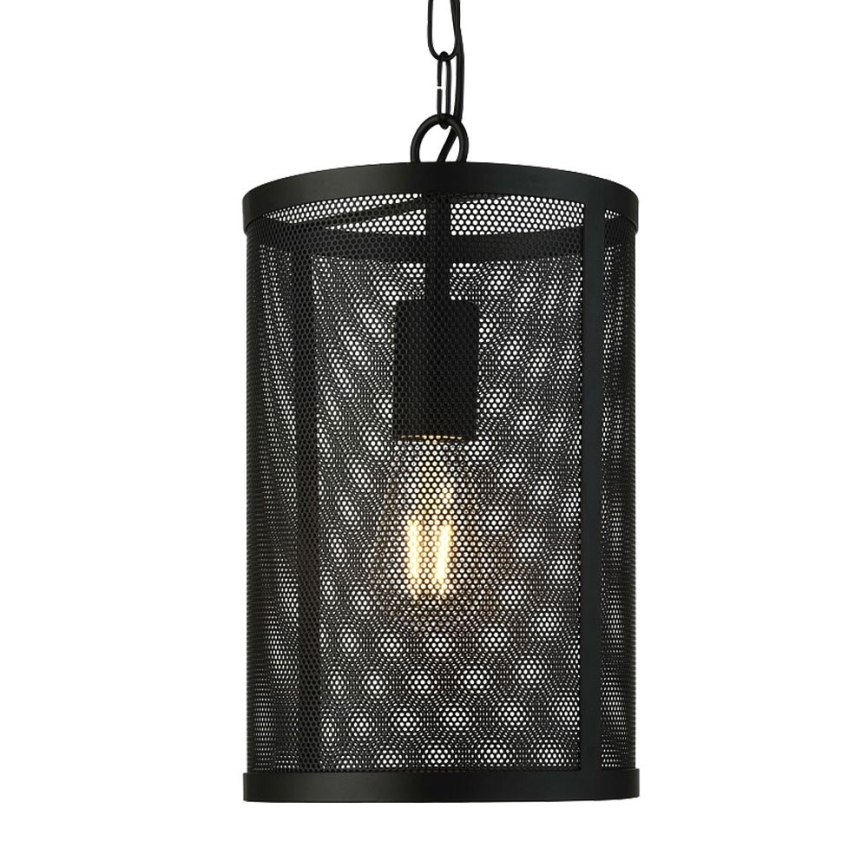 Searchlight - Kattokruunu ketjussa FISHNET 1xE27/60W/230V musta