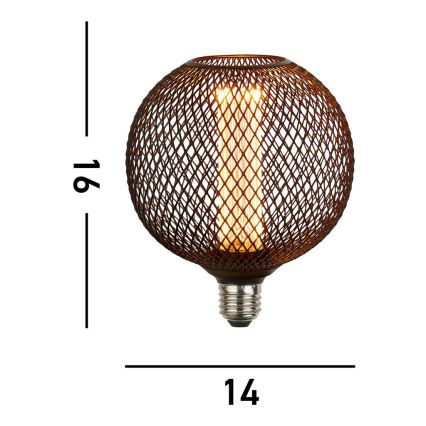 Searchlight  - Himennettävä LED-koristepolttimo WIRE MESH E27/4,5W/230V 2700K