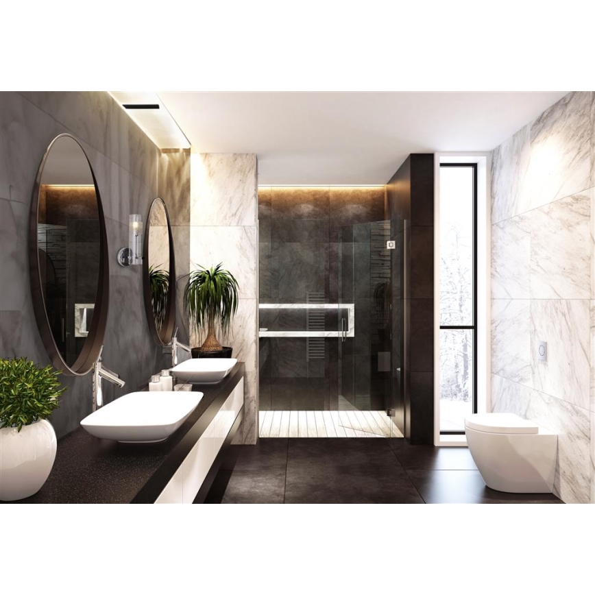 Searchlight - Kylpyhuoneen seinävalaisin SCOPE 1xG9/7W/230V IP44 kiiltävä kromi