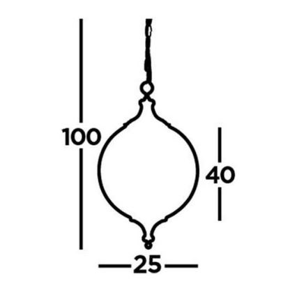 Searchlight - Kattokruunu ketjussa VULCAN 1xE27/60W/230V