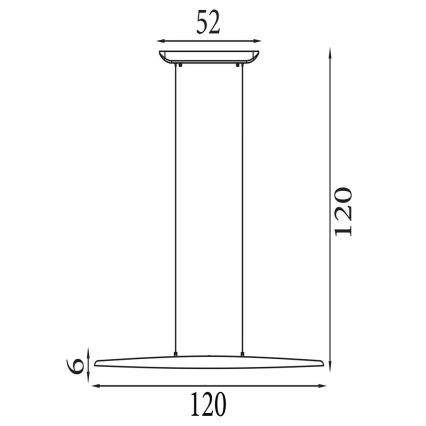 Searchlight - LED-himmennettävä riippuvalaisin vaijerilla KENZIE LED/29W/230V 2700/3000/4000K