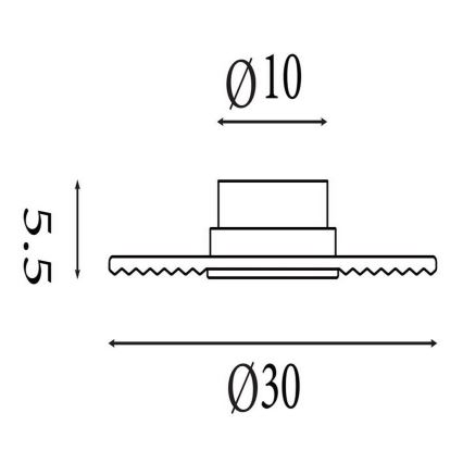 Searchlight - LED Himennettävä seinävalaisin CLEO LED/9,4W/230V messinki