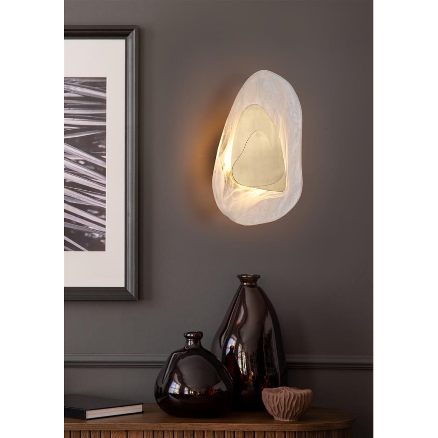 Searchlight - LED-seinävalaisin DESTINY LED/8W/230V messinki