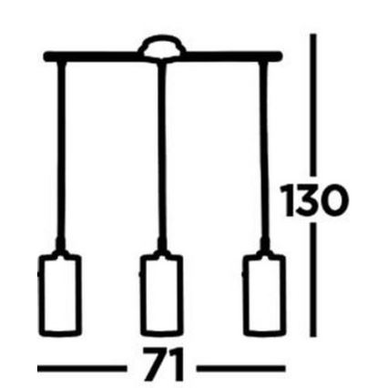 Searchlight - Riippuvalaisin DUO 3xE14/60W/230V kiiltävä kromi