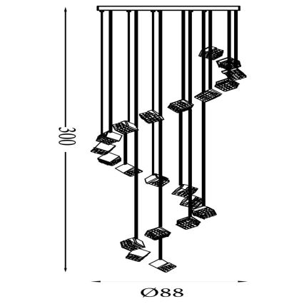 Searchlight - LED himmennettävä kattovalaisin CUBOID LED/10,25W/230V 3000K
