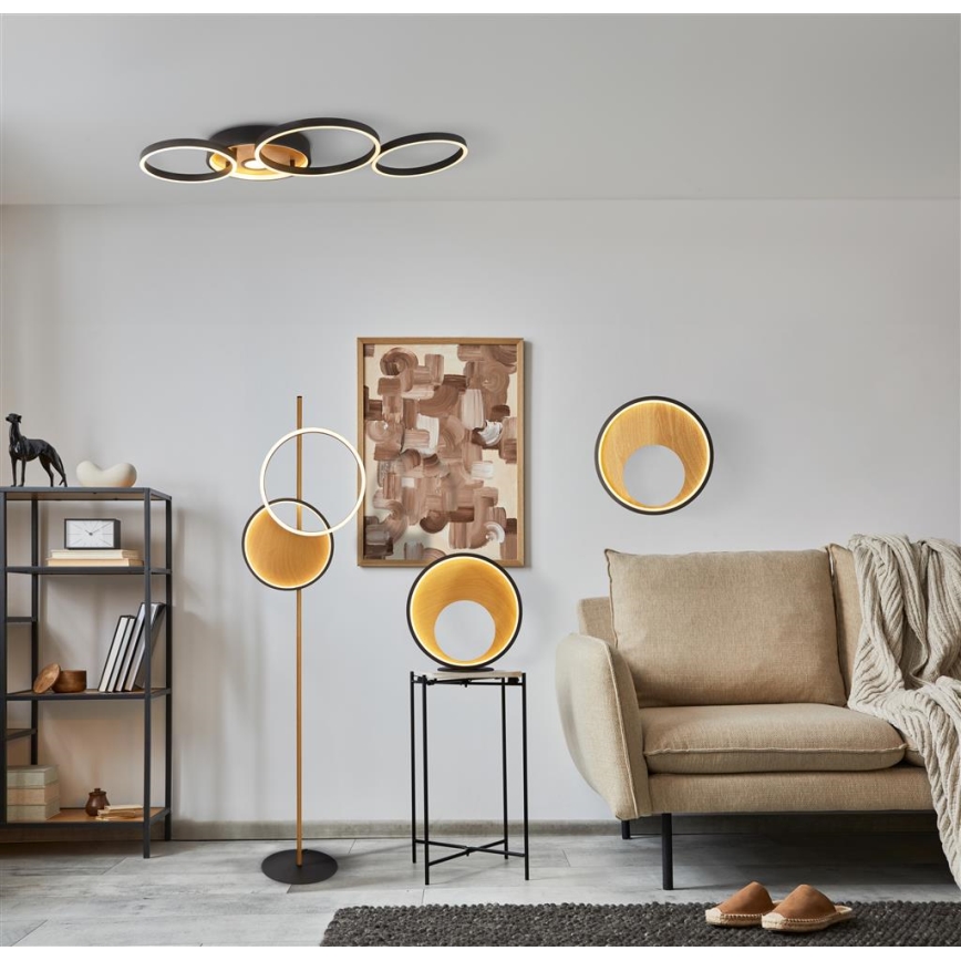 Searchlight - LED-seinävalaisin CURIO LED/11W/230V ruskea