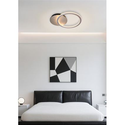 Searchlight - LED-himmennettävä kattovalaisin SPECS LED/18W/230V 3000K 35x45 cm messinki