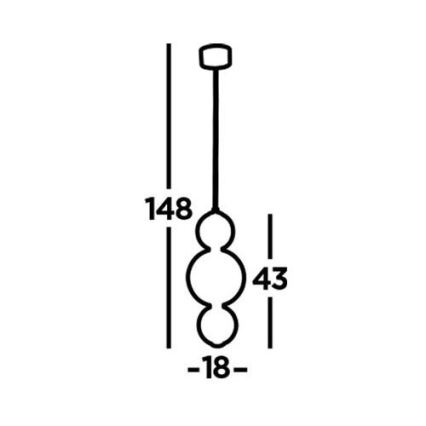 Searchlight - LED Riippuvalaisin SNOWBALL LED/18W/230V