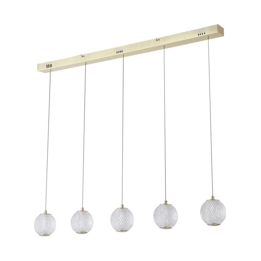 Searchlight - LED-riippuvalaisin vaijerilla ALLURE 5xLED/4,2W/230V