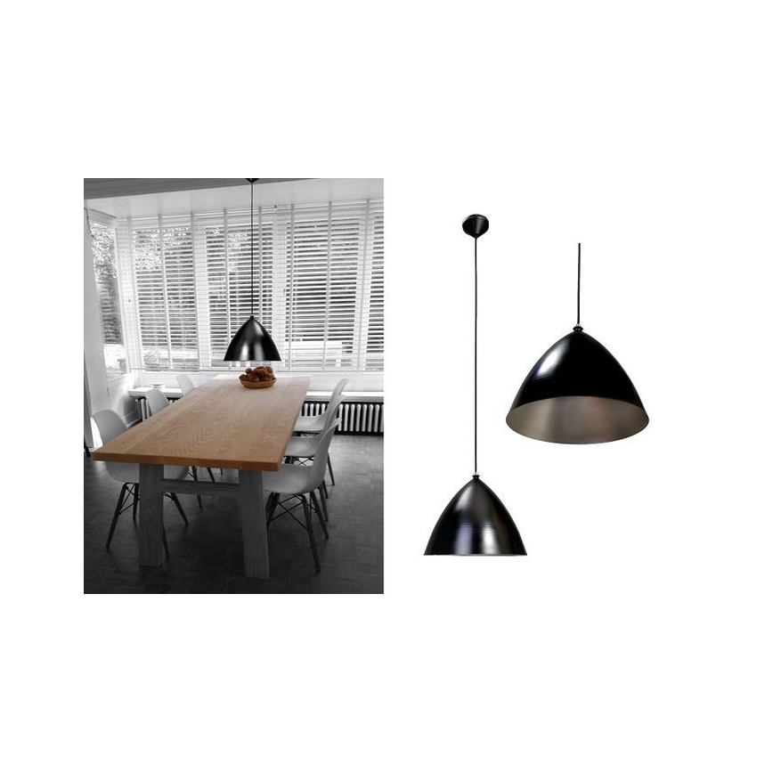 Searchlight  - Kattokruunu johdossa 1xE27/60W/230V musta