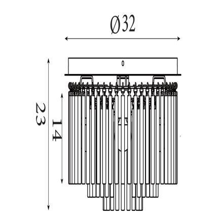 Searchlight - Kattovalaisin SWIZZLE 5xE14/60W/230V, halkaisija 32 cm, savunvärinen