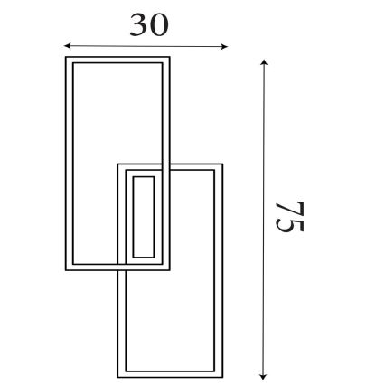 Searchlight - LED himmennettävä kattovalaisin OVALOID LED/40W/230V 3000K 30x75 cm