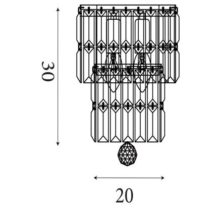 Searchlight - Kylpyhuoneen seinävalaisin EMPIRE 2xE14/7W/230V IP44
