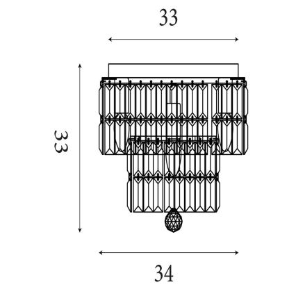 Searchlight - Kylpyhuoneen kattovalaisin EMPIRE 4xE14/60W/230V IP44