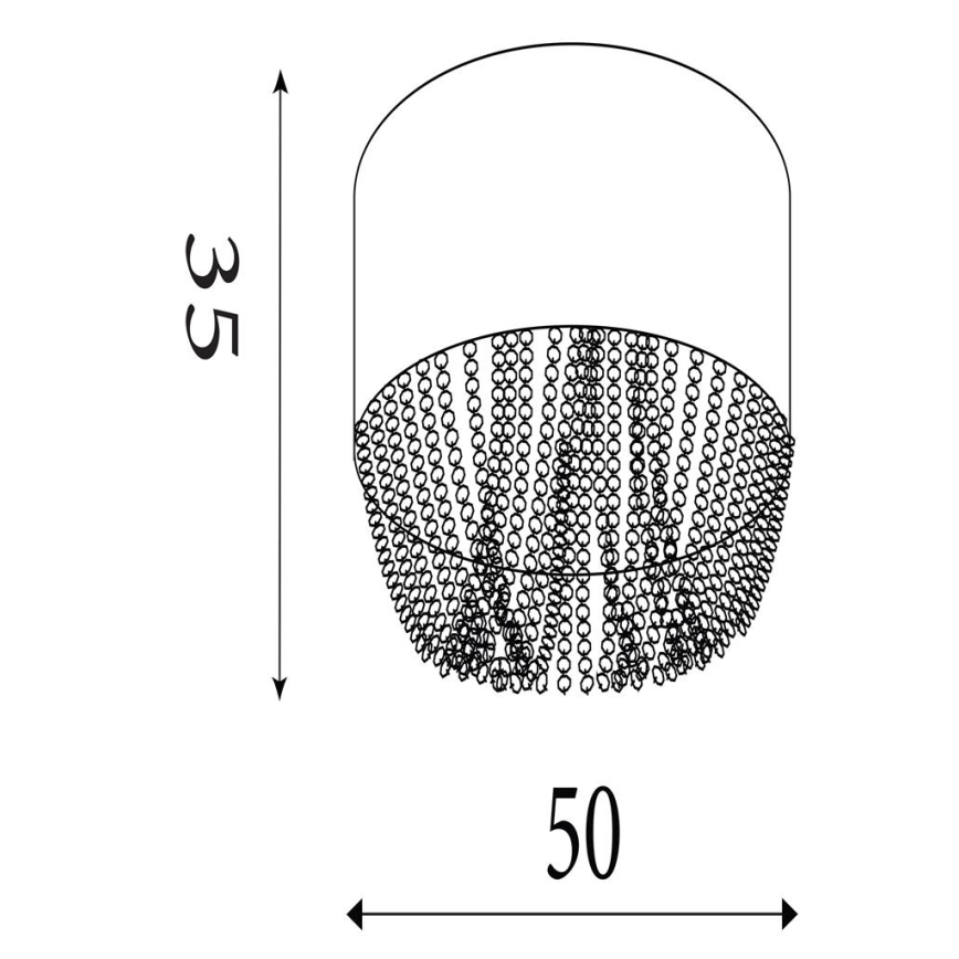 Searchlight - Kattovalaisin BELLANO 5xG9/7W/230V, halkaisija 50 cm, harmaa