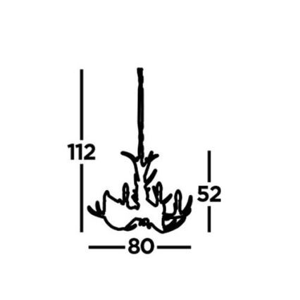 Searchlight - Kattokruunu ketjussa STAG 6xE14/7W/230V sarvet