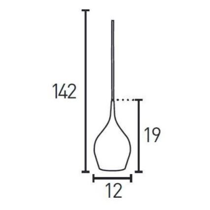 Searchlight - Kattokruunu johdossa VIBRANT 1xE14/60W/230V punainen