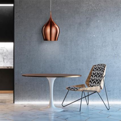 Searchlight - Kattokruunu narulla VIBRANT 1xE27/60W/230V kupari